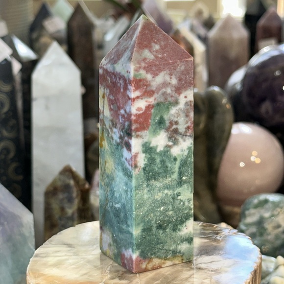 Ocean Jasper 4 Sided Crystal Point! - Picture 3 of 5